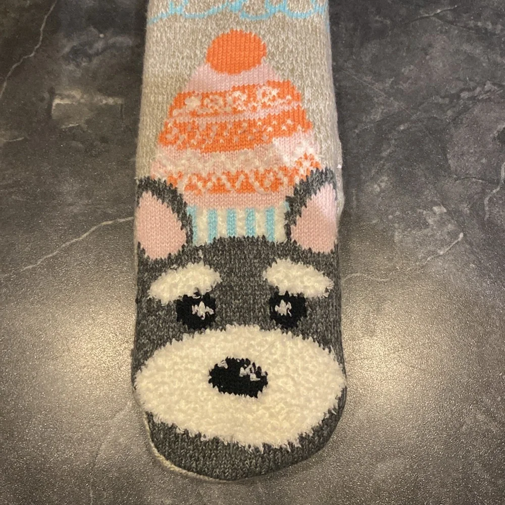 Kids Moret Cozy Warmers Dog Gripper Socks